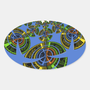 Adesivo Oval tradição azul
