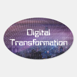 Adesivo Oval Transformação digital para empresas