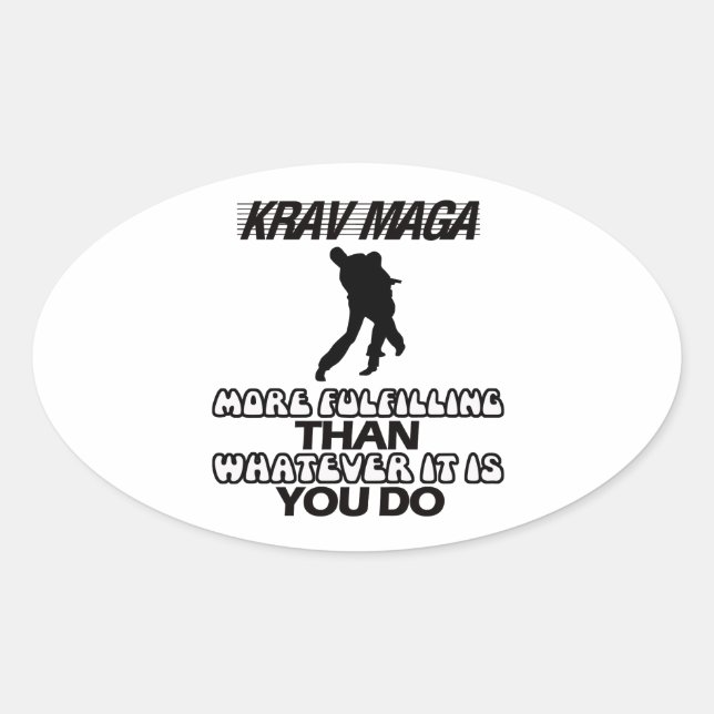 Adesivo Oval Trending DESIGNS Krav Maga (Frente)