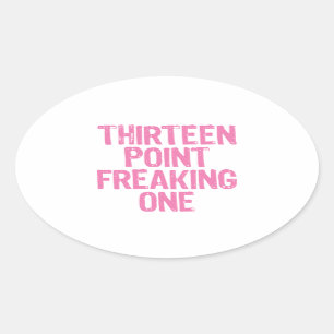 Adesivo Oval treze pontos, um autocolante