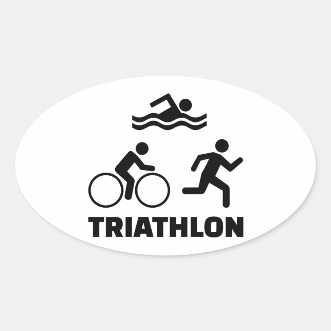 Adesivo Oval Triathlon (Frente)