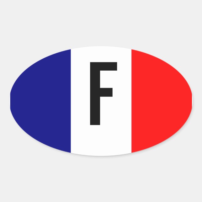 Adesivo Oval Tricolore Français (Frente)