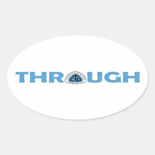 Adesivo Oval Trilha de Divisão Continental Através De Hike