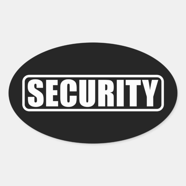 Adesivo Oval Tripulação de Segurança de Eventos (Frente)