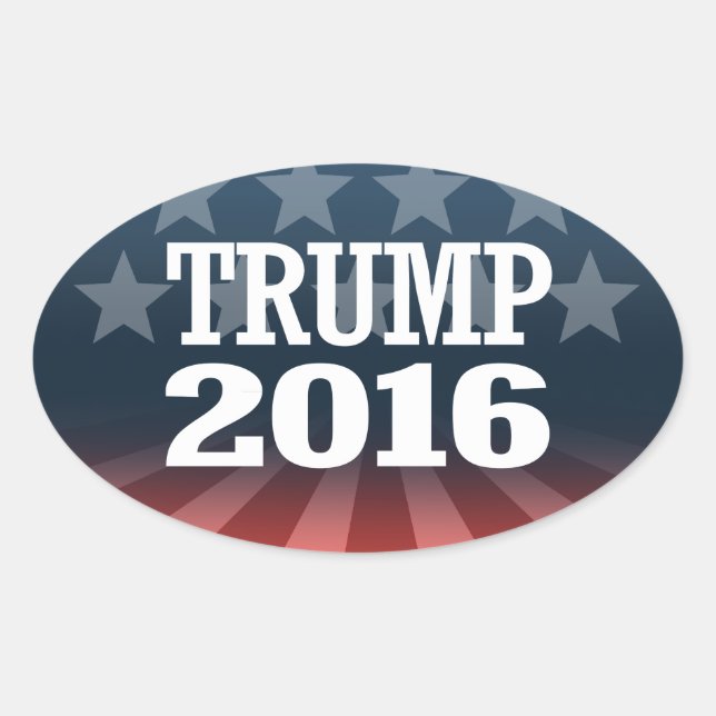 ADESIVO OVAL TRUMP 2016 (Frente)