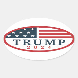 Adesivo Oval Trump 2024