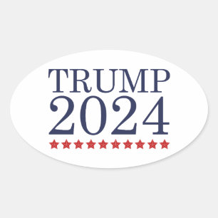 Adesivo Oval Trump 2024
