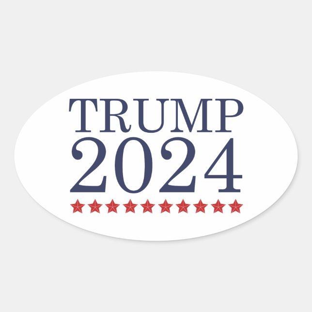 Adesivo Oval Trump 2024 (Frente)