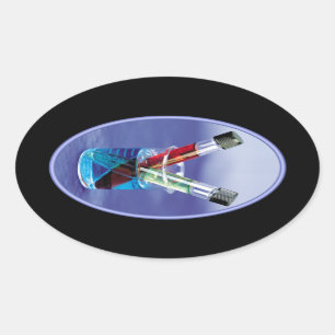 Adesivo Oval Tubos de análise laboratorial e taça