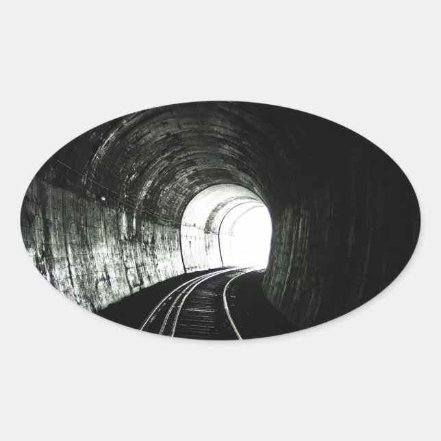 Adesivo Oval Túnel de locomotiva (Frente)