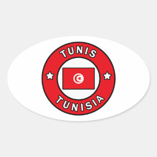 Adesivo Oval Tunes Tunísia