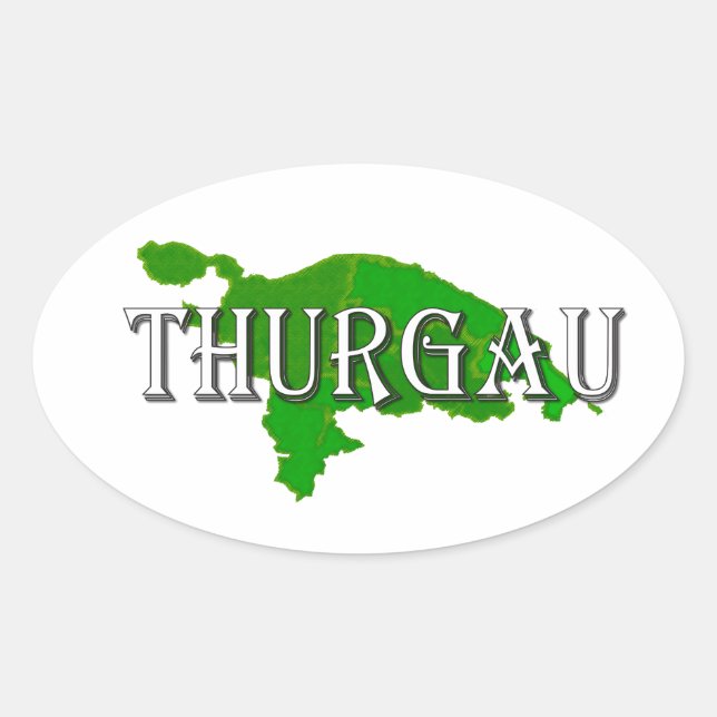 Adesivo Oval Turgovia - Thurgau (Frente)
