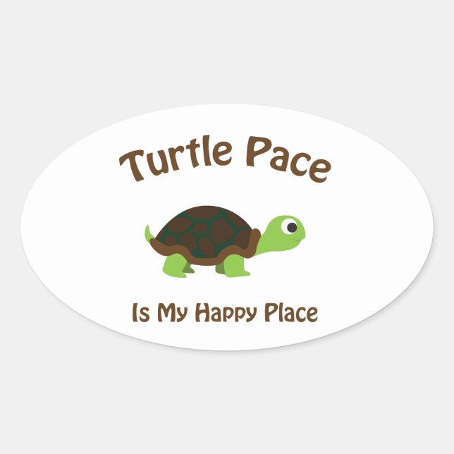 Adesivo Oval Turtle Pace (Frente)