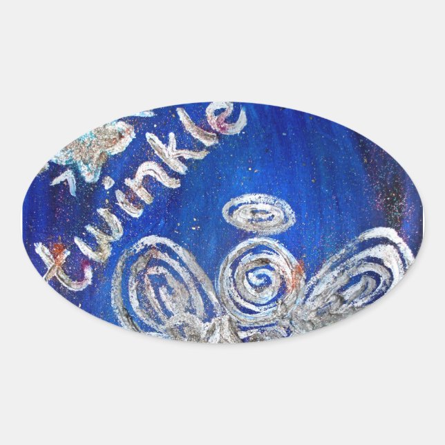Adesivo Oval Twinkle Angel Sticker (Frente)