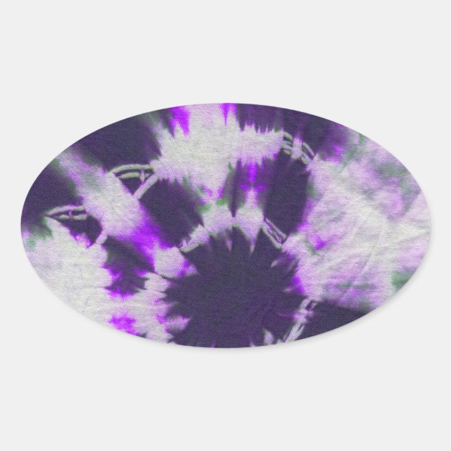 Adesivo Oval Tye Dye Composition #1 por Michael Moffa (Frente)