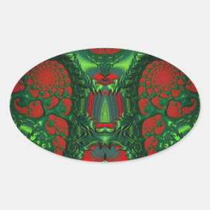 Adesivo Oval ~ Uau 3D! MERRY CHRISTMAS ~