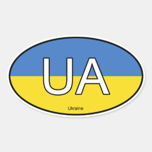 Adesivo Oval Ucrânia EuroSticker