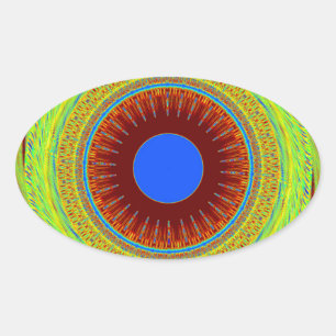 Adesivo Oval Um dia agradável e uma noite melhor