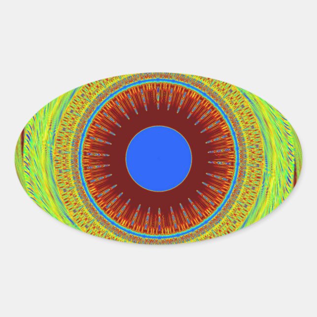 Adesivo Oval Um dia agradável e uma noite melhor (Frente)