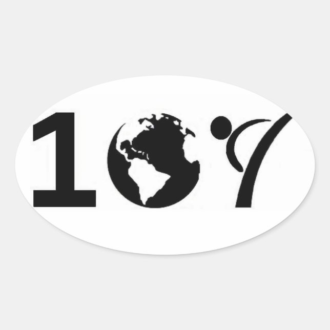 Adesivo Oval Um Karate Mundial (Frente)