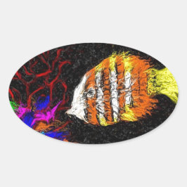 Adesivo Oval Um Peixe De Muitos