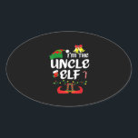 Adesivo Oval Uncle ELF Funny Christmas Matching Family Group<br><div class="desc">Uncle ELF Funny Christmas Matching Family Group</div>