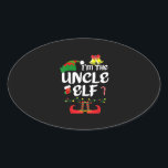 Adesivo Oval Uncle ELF Funny Christmas Matching Family Group<br><div class="desc">Uncle ELF Funny Christmas Matching Family Group</div>