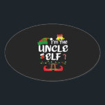 Adesivo Oval Uncle ELF Funny Christmas Matching Family Group<br><div class="desc">Uncle ELF Funny Christmas Matching Family Group</div>