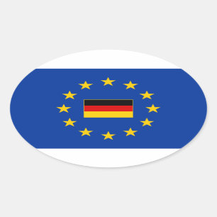 Adesivo Oval União Europeia Alemanha Oval Sticker