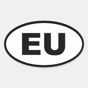 Adesivo Oval União Europeia - E. - europeu