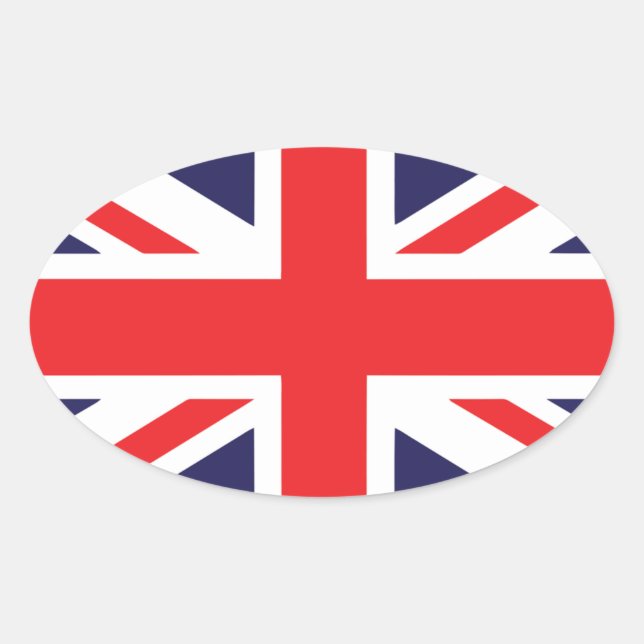 Adesivo Oval Union Jack (Frente)