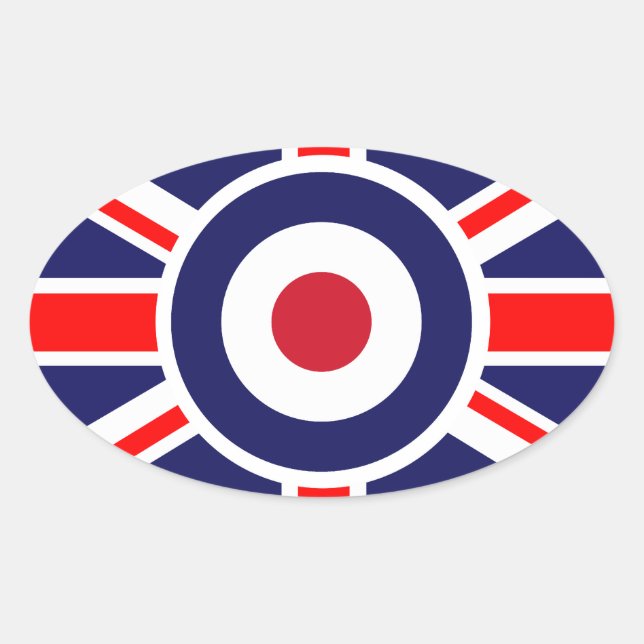 Adesivo Oval Union Jack Mods England Target (Frente)