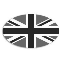 Union Jack Preto e Cinza