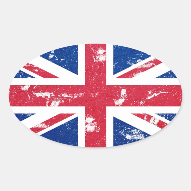 Adesivo Oval Union Jack Sticker (Frente)