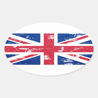 Adesivo Oval Union Jack Sticker