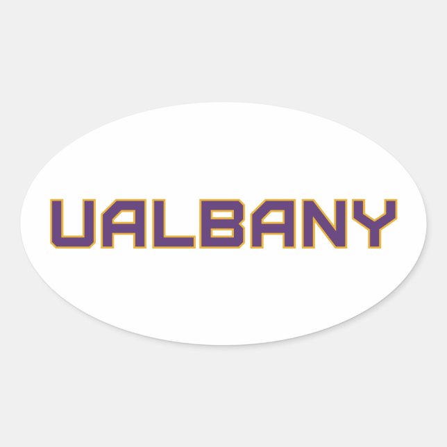 Adesivo Oval Universidade de Albany Wordmark (Frente)