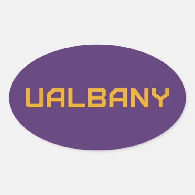 Adesivo Oval Universidade de Albany Wordmark (Frente)