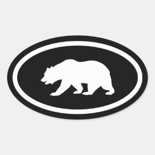 Adesivo Oval Urso de urso