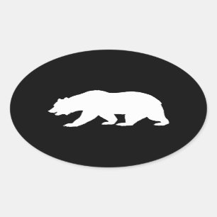Adesivo Oval Urso de urso