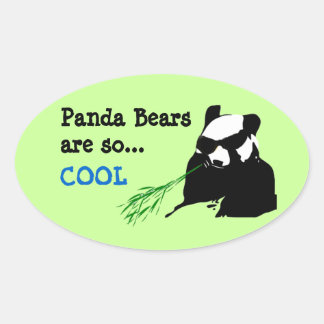 Adesivo Oval Ursos De Panda São Tão Legal