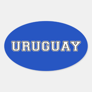 Adesivo Oval Uruguai
