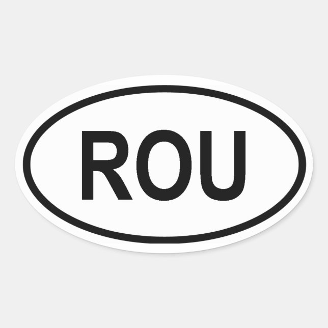 Adesivo Oval Uruguai "ROU" (Frente)