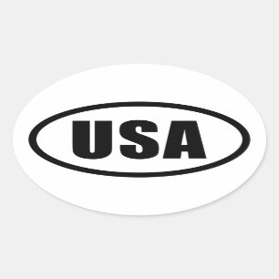 Adesivo Oval USA Sticker