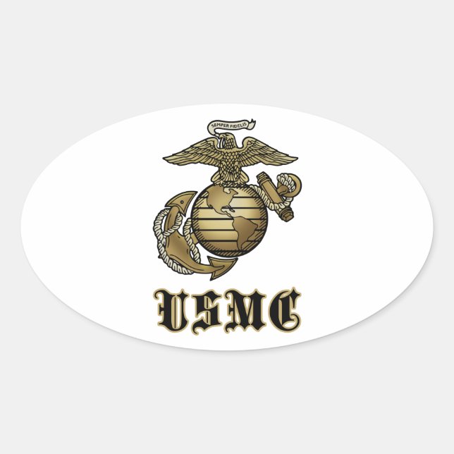 ADESIVO OVAL USMC (Frente)