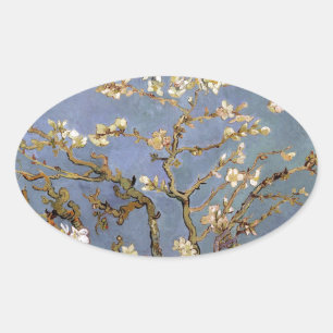 Adesivo Oval Van Gogh Almond Blossom