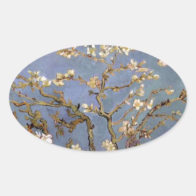 Adesivo Oval Van Gogh Almond Blossom (Frente)