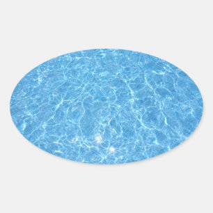 Adesivo Oval Vazio de Tendência Elegante de Festa de Nadação
