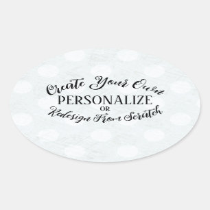Adesivo Oval Vazio personalizável - Crie o seu