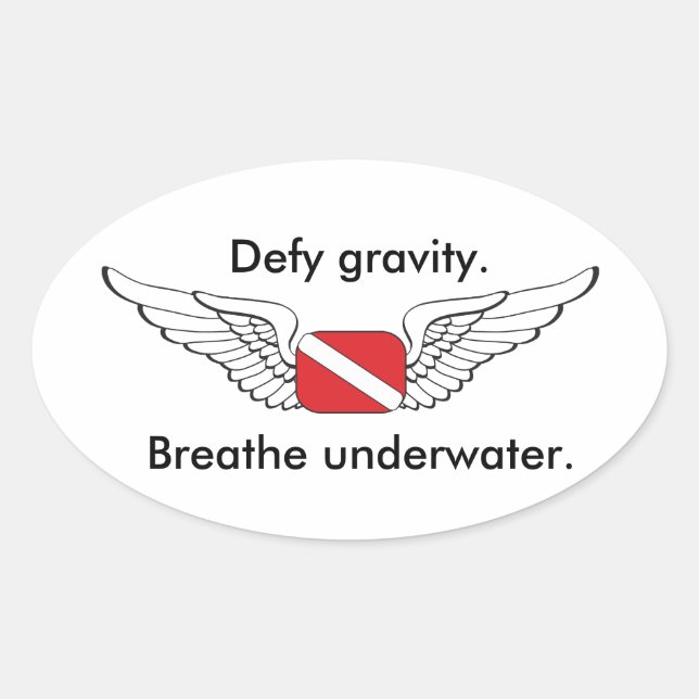 Adesivo Oval Vedante de pilotos de mergulho (Frente)