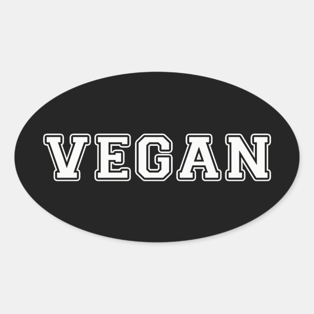 Adesivo Oval Vegan (Frente)